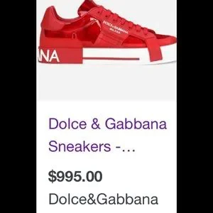 Dolce & Gabbana | Shoes | Brand New Red Dolce Gabbana Mens  display picture 1